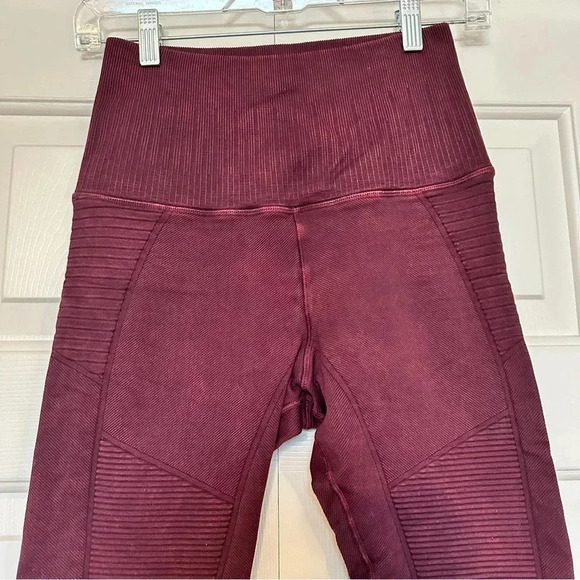 Avocado ribbed maroon leggings size XS/S - Picture 2 of 7